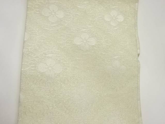 紗 変わり花唐草模様織出し名古屋帯【中古】【着】 宗sou