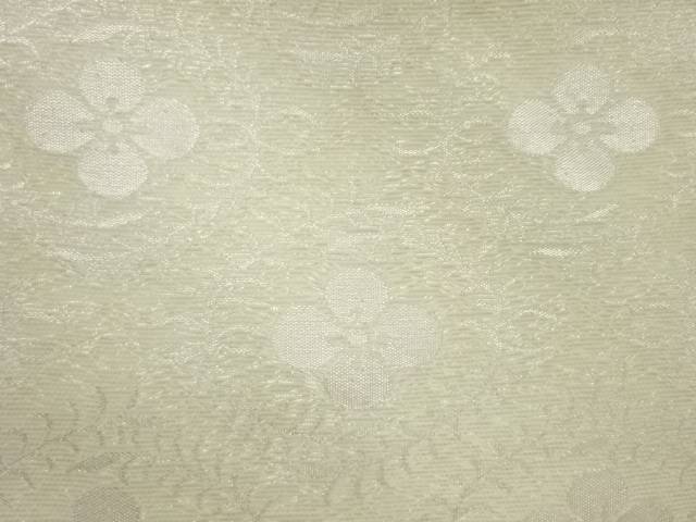 紗 変わり花唐草模様織出し名古屋帯【中古】【着】 宗sou