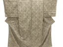 変わり花青海波模様織り出し本場泥大島紬着物(5マルキ)【中古】【着】 宗sou