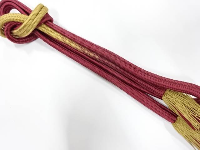 正絹 撚り房 手組帯締め【中古】【着】 宗sou