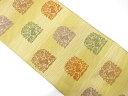 変わり織 花兎模様織り出し 袋帯【中古】【着】 宗sou