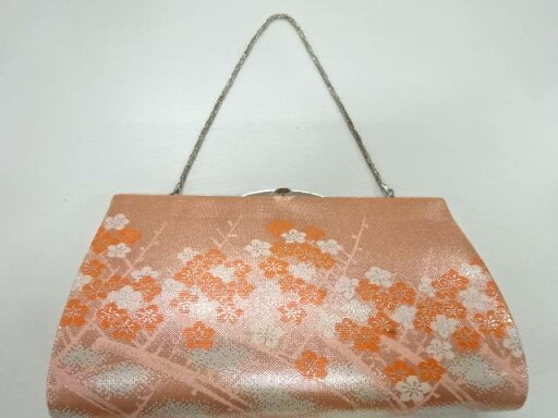 松梅模様織出し和装バッグ【リサイクル】【中古】【着】 宗sou 松梅模様織出し和装バッグ【リサイクル】【中古】【着】 宗sou
