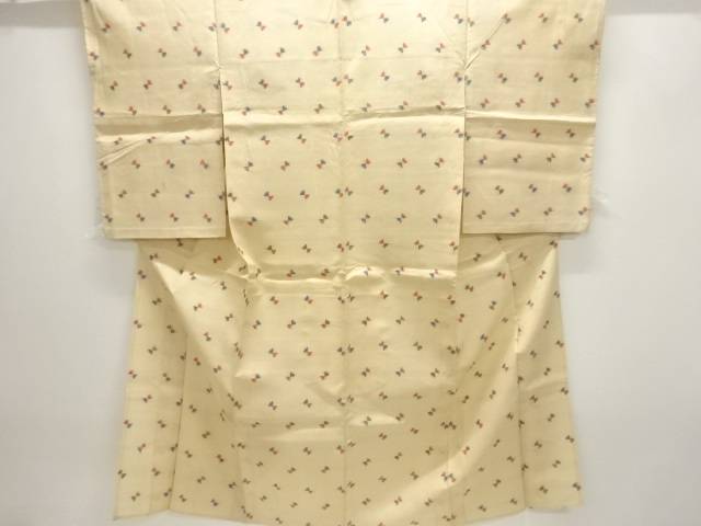 絣柄織出し銘仙単衣着物【アンティーク】【中古】【着】 宗sou
