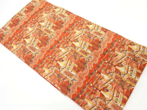 未使用品 本場筑前博多山鉾模様織り出し名古屋帯【着】 宗sou 未使用品 本場筑前博多山鉾模様織り出し名古屋帯【着】 宗sou