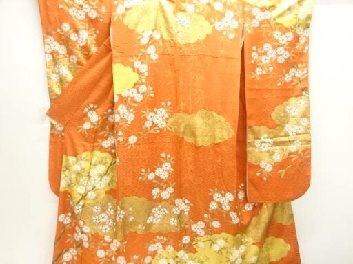 桜模様刺繍振袖【アンティーク】【中古】【着】 宗sou 桜模様刺繍振袖【アンティーク】【中古】【着】 宗sou