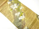 未使用品 道長取りに葡萄唐草模様織り出し 袋帯【着】 宗sou