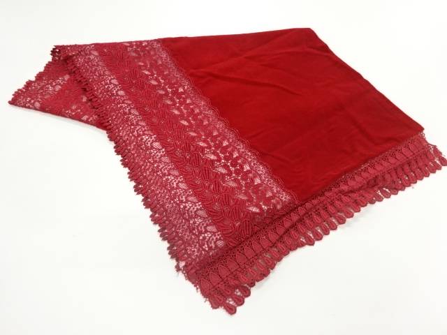 ビロードレース花模様ショール【リサイクル】【中古】【着】 宗sou