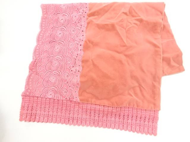 ビロードレース草花模様ショール【リサイクル】【中古】【着】 宗sou