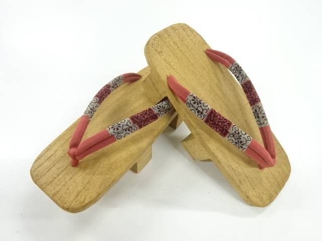 鼻緒ビロード桐下駄(22.5センチ)【アンティーク】【中古】【着】 宗sou