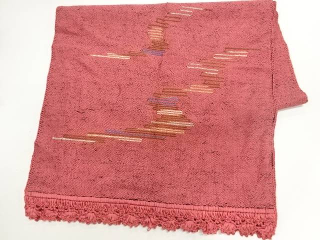 リボン織抽象模様ショール【リサイクル】【中古】【着】 宗sou