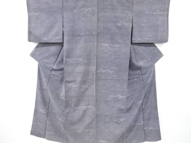 露芝模様織出し手織り紬着物【アンティーク】【中古】【着】 宗sou