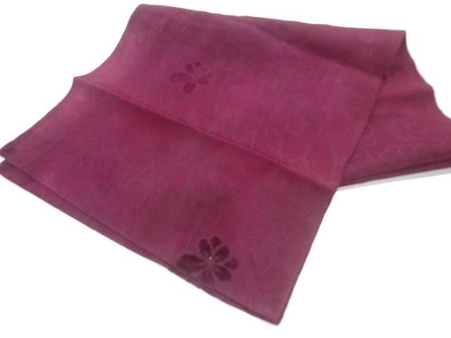 切りビロードレース花模様ショール【中古】【着】 宗sou