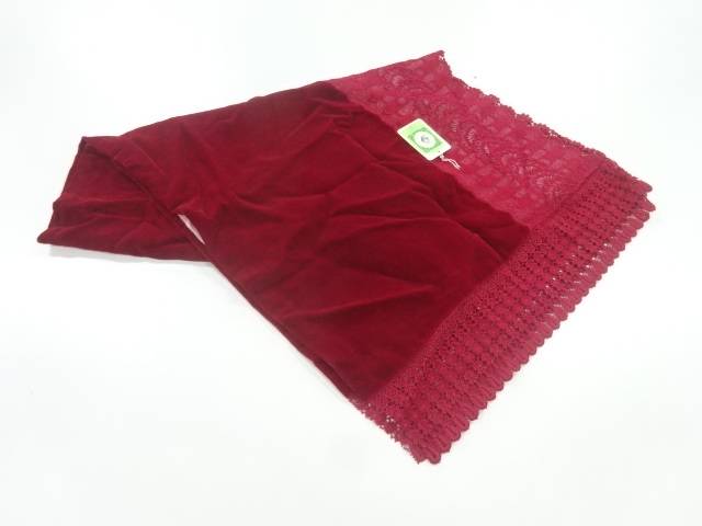 ビロードレース花模様ショール【中古】【着】 宗sou(4)