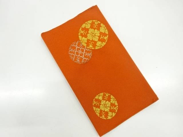 綴れ丸紋に花模様織出し金封帛紗【リサイクル】【中古】【着】 宗sou