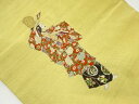 能役者模様織り出し名古屋帯【アンティーク】【中古】【着】 宗sou