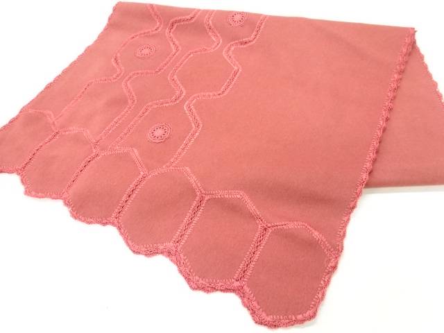 レース変わり亀甲に花模様ショール【リサイクル】【中古】【着】 宗sou