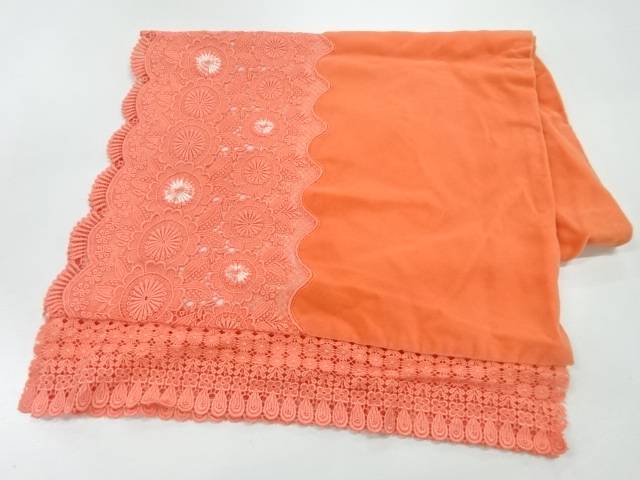 ビロードレース花模様ショール【中古】【着】 宗sou