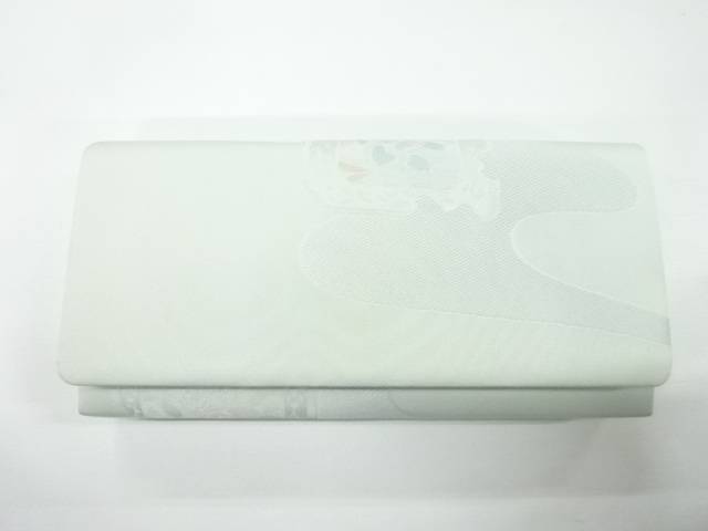 流水に草花模様織出し和装バッグ【リサイクル】【中古】【着】 宗sou