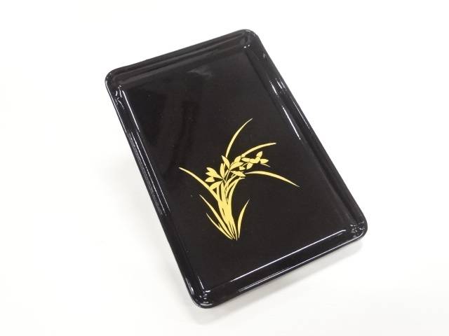 蒔絵花模様切手盆【リサイクル】【中古】【着】 宗sou