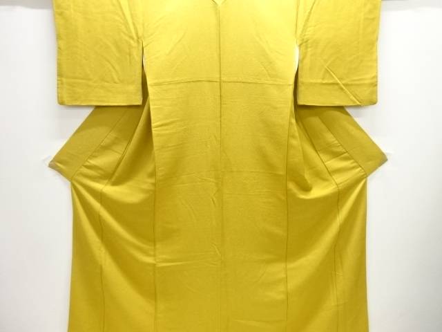 草花模様織り出し色無地着物【中古】【着】 宗sou