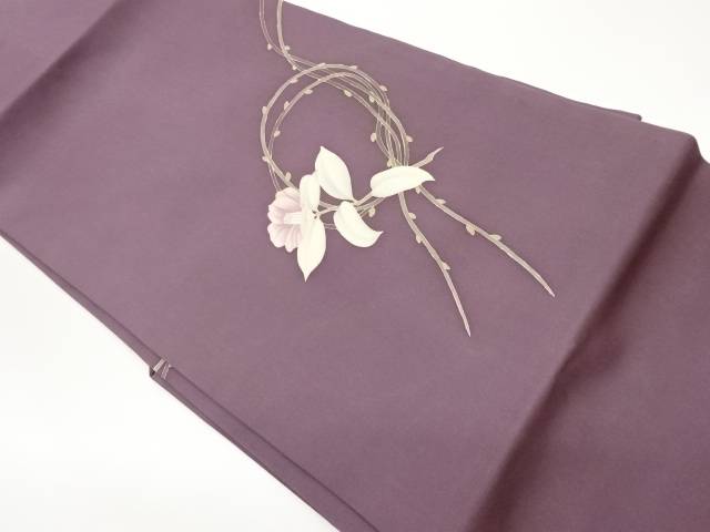 塩瀬金彩椿模様名古屋帯【中古】【着】 宗sou