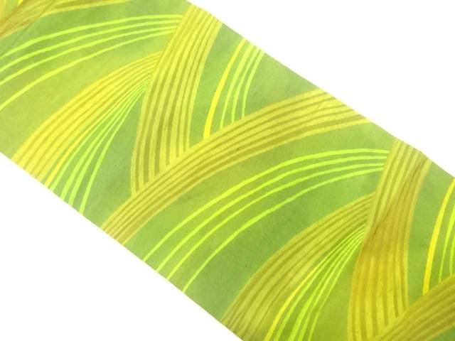 抽象波模様織り出し 名古屋帯【中古】【着】 宗sou
