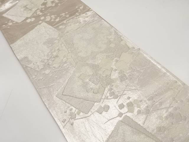 地紙に箔散らし模様織り出し袋帯（着用可）【アンティーク】【中古】【着】 宗sou