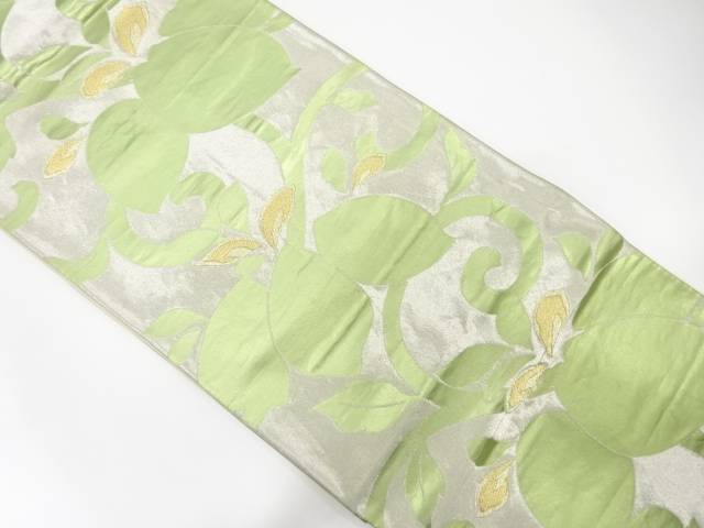 花唐草模様織り出し袋帯（材料）【アンティーク】【中古】【着】 宗sou