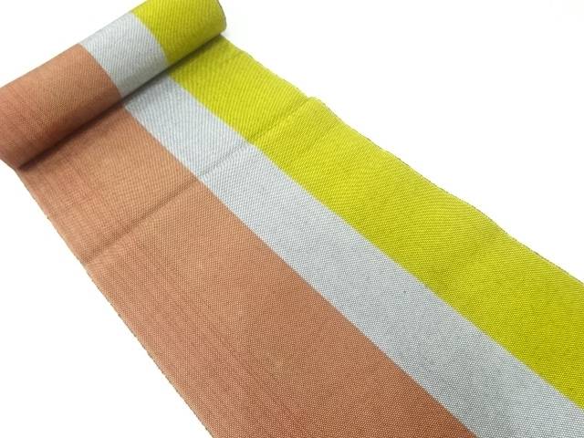 縞模様織出し帯地反物【アンティーク】【中古】【着】 宗sou