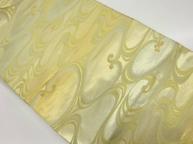 流水模様織出し名古屋帯【中古】【着】 宗sou(4)