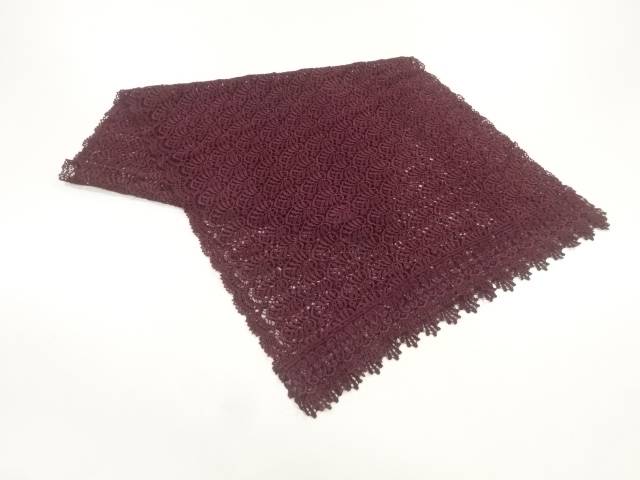 レース花模様ショール【中古】【着】 宗sou