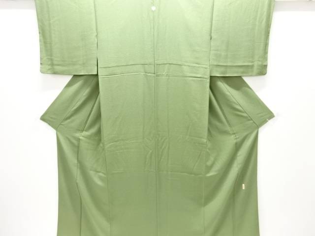 草木染　織柄一つ紋色無地着物【中古】【着】 宗sou