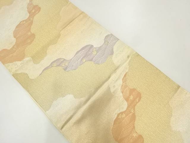 道長取模様織出し袋帯（材料）【アンティーク】【中古】【着】 宗sou(4)