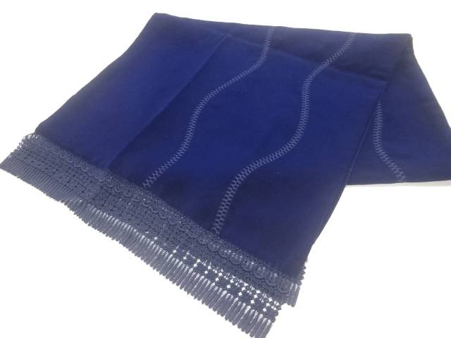 ビロードレース立涌模様ショール【中古】【着】 宗sou