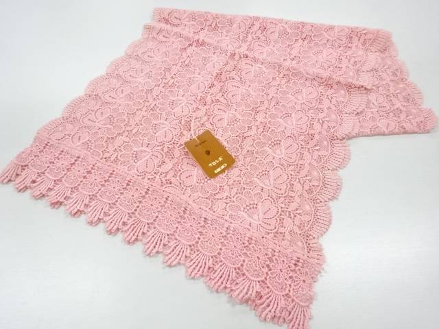 未使用品　レース花模様ショール【着】 宗sou
