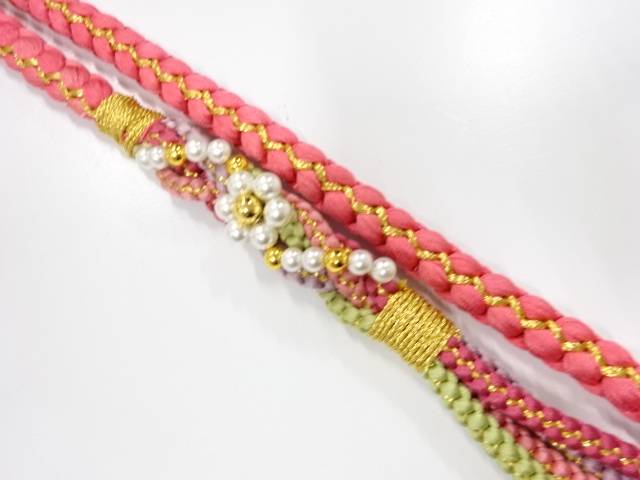 【中古】正絹振袖用手組帯締め 宗sou着