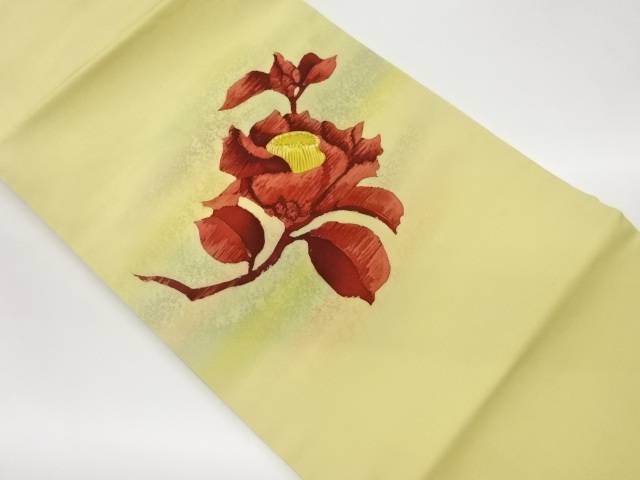 塩瀬椿模様名古屋帯【中古】【着】【名古屋帯】 宗sou(4)