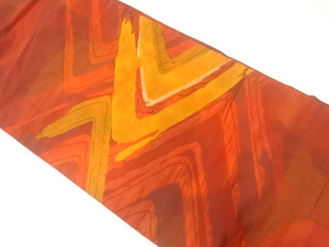 抽象模様織出し名古屋帯【中古】【着】【名古屋帯】 宗sou