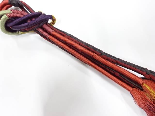 正絹　手組帯締め【中古】【着】【和装小物】 宗sou
