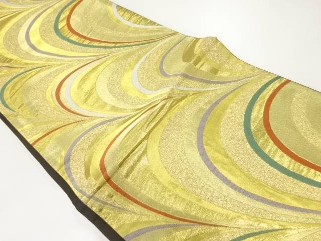 変わり青海波模様織出し振袖用袋帯【中古】【着】【振袖】 宗sou(4)