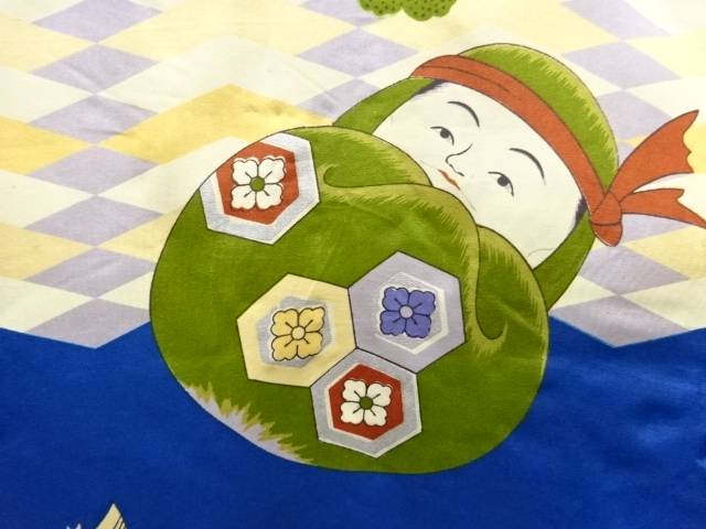 達磨に矢筒模様男児着物【アンティーク】【中古】【着】【図変り】 宗sou