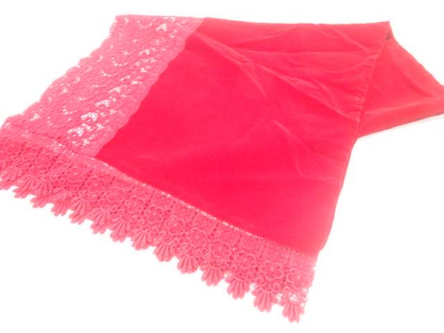 ビロードレース花模様ショール【中古】【着】【その他】 宗sou