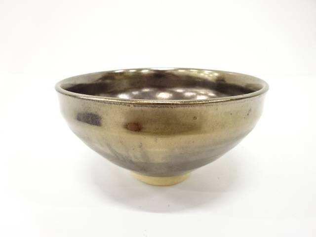 作家物　銀彩　天目　茶碗【中古】【道】 宗sou