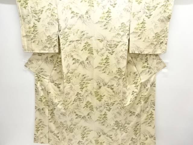 Rakuten - 寺塔風景模様小紋着物【中古】【着】【小紋】 宗sou