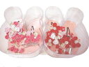 髪飾り 七五三用 女の子 うさぎのケース入り ちりめんつまみ細工 髪飾りセット 赤・ピンク