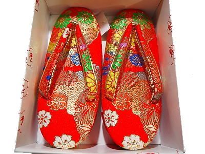 七五三お祝い 女児 草履 ゾウリ 金襴 3～5歳用 M寸 18cm M5