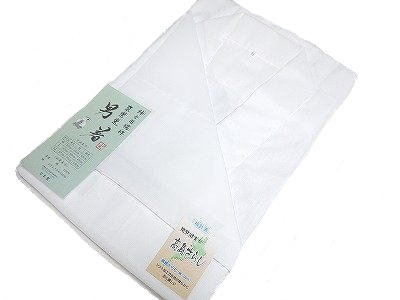 男性用 洗える半襦袢 白　M/L/LL　高島さらし使用「京楽楽」メール便 肌着 白衣 作務衣 紳士用