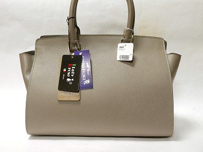 樂天商城 - イタリアンカーフバッグ 高級 トートバッグ 「FITTO FIORE」ブランド ショルダーストラップ付 トープ ブラウンがかったグレイ