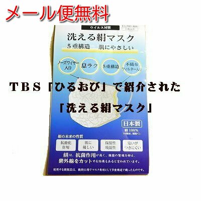 スーパーセール提供品・絹マスク 不織布フィルター入り 小杉織物 藤井聡太着用のマスク会社TBSひるおび 洗えるシルクマスク 5重構造 肌にやさしい ノーズワイヤー入り和柄 送料無料