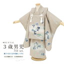 \先着20%OFFクーポン!/200名限定 5/9~16 1:59【レンタル】七五三 着物 3歳 レンタル 男の子 被布 フルセット ベージュ 流水丸 葵 きも...